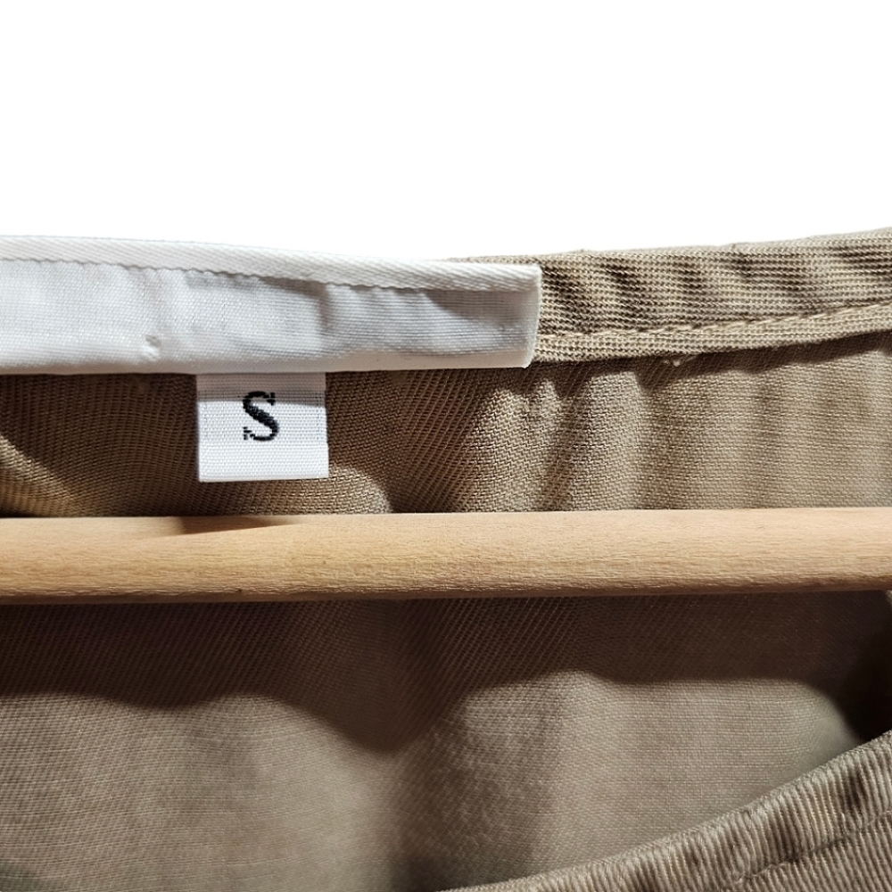 Bryn Walker Brown Asymmetrical Hem 3/4 Sleeve Top Size Small Linen Minimalist - Picture 10 of 10